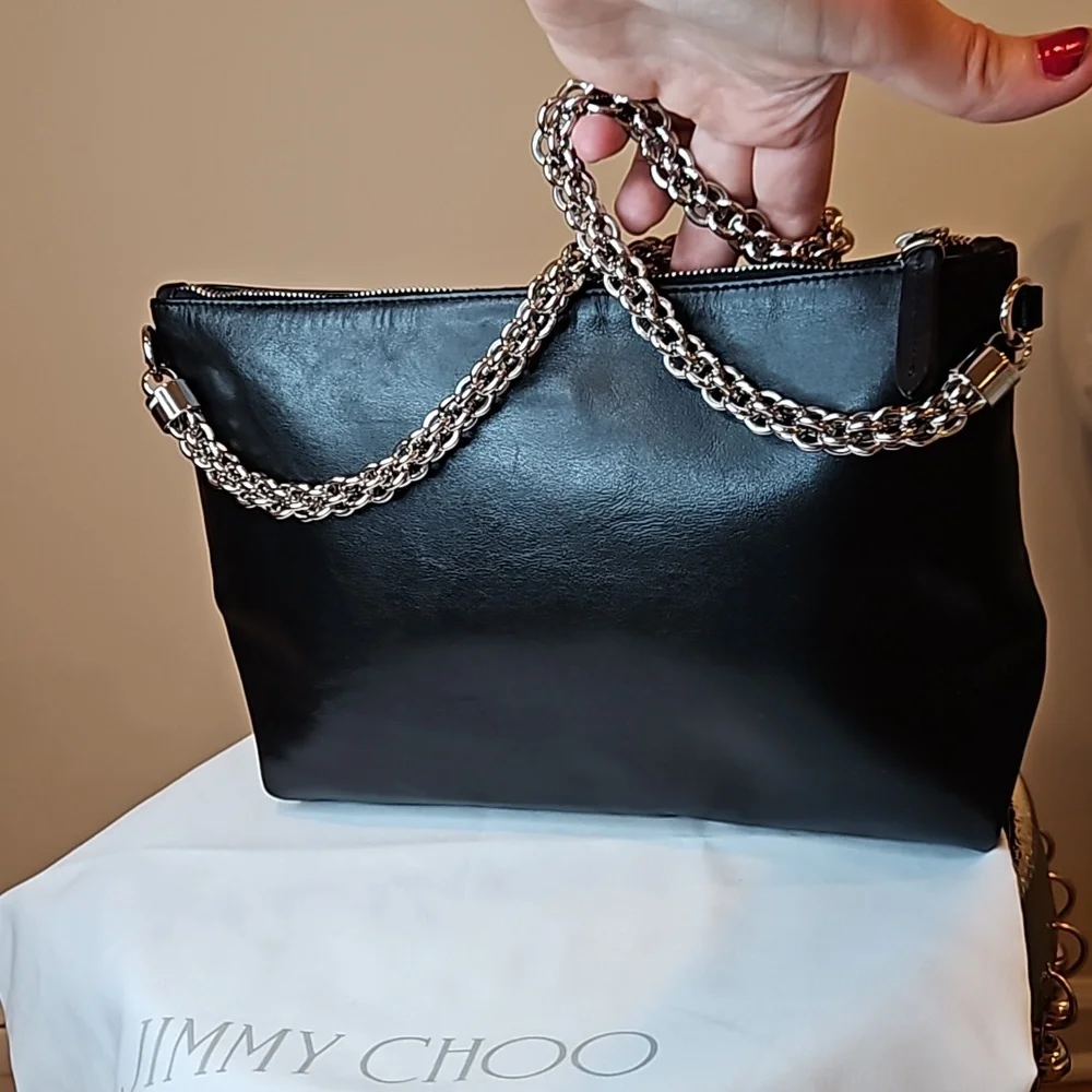JIMMY CHOO Callie logo-print leather shoulder bag - Picture 7 of 15